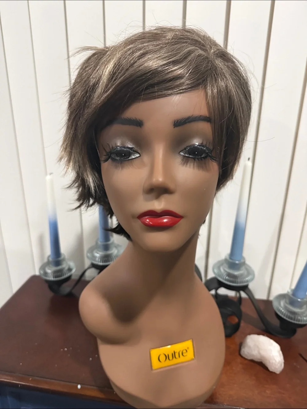 Short Layered Pixie Wig in Ash Brown #118